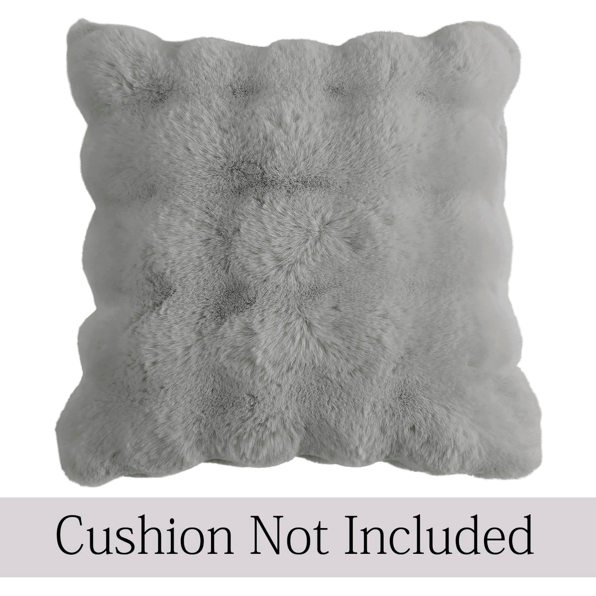 Buy Premium Cool Grey colour Zippered faux rabbit fur Pillow Covers