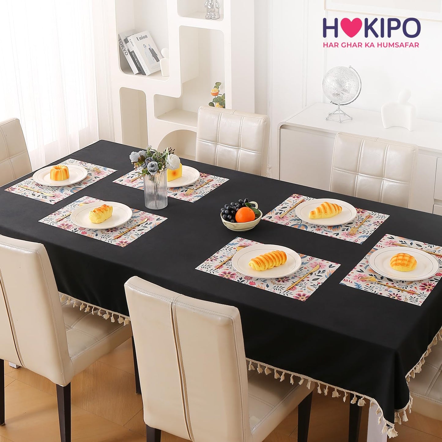 Artistic Flora PVC Washable Mats for Dining Table - Wild Daisies