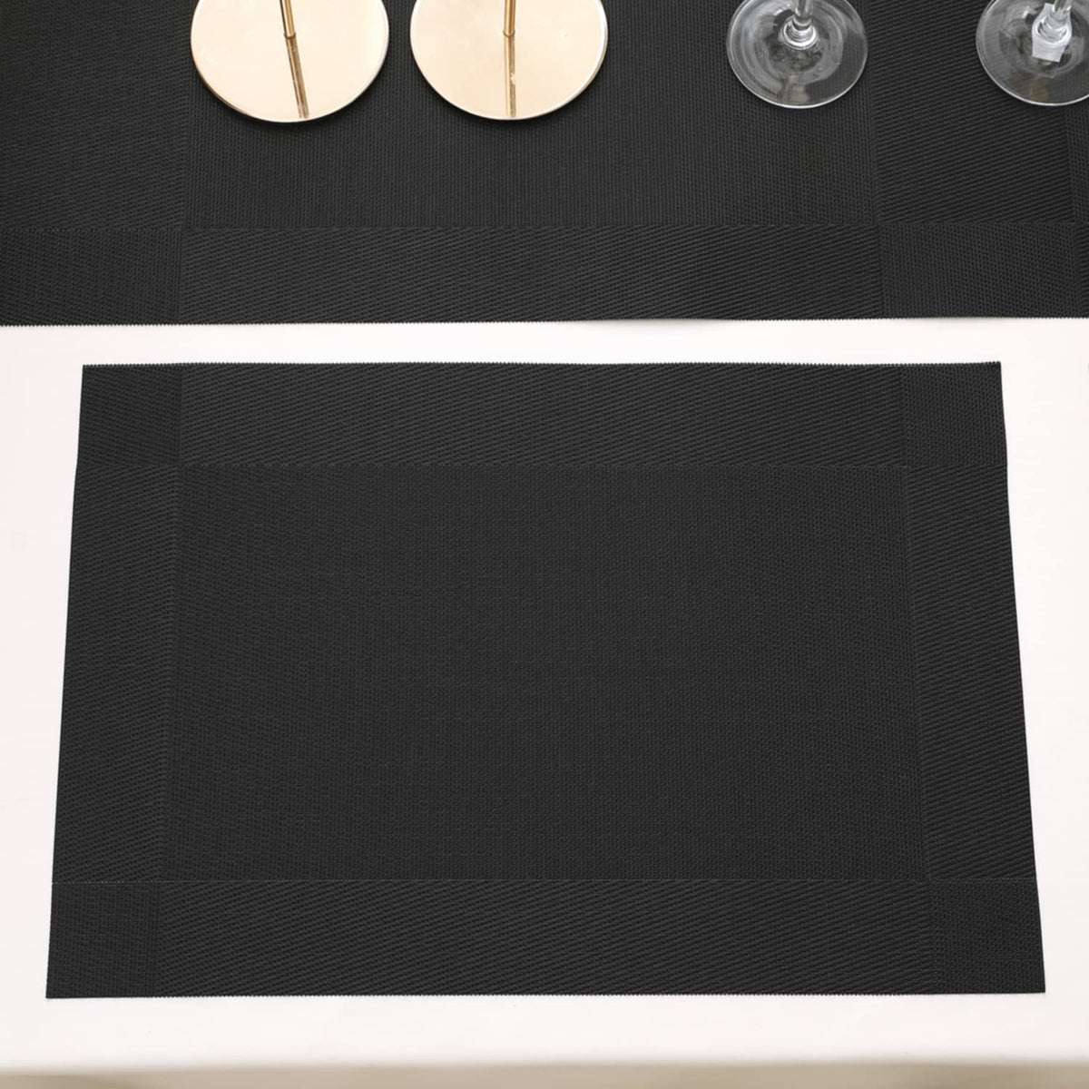 PVC Dining Table Mats, Black