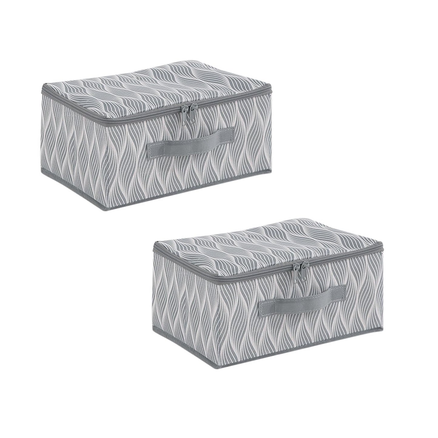 Foldable Clothes Organizer Box | Durable Non-Woven Storage with Zipper & Handle