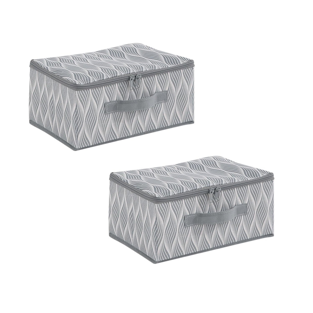 Foldable Clothes Organizer Box | Durable Non-Woven Storage with Zipper & Handle