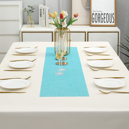 PVC Table Runner, Blue