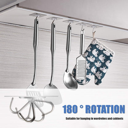 Magic Sticker Series Adhesive Hooks - Load Capacity 5 kg, Pack of 10/20, Transparent