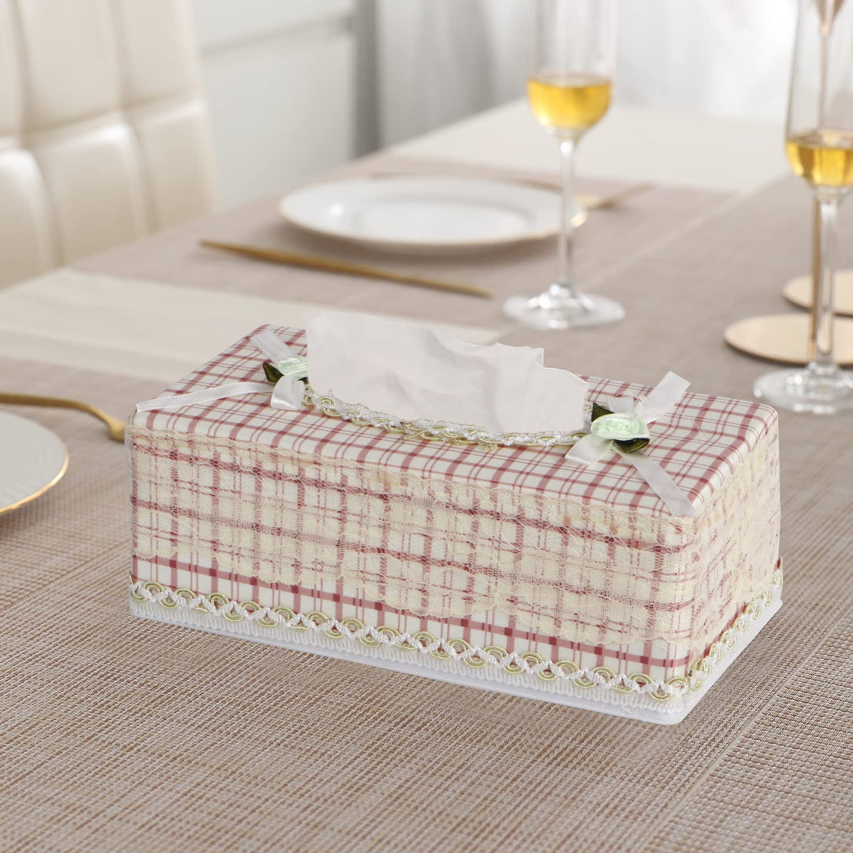 Plastic Tissue Paper Holder, Off-white