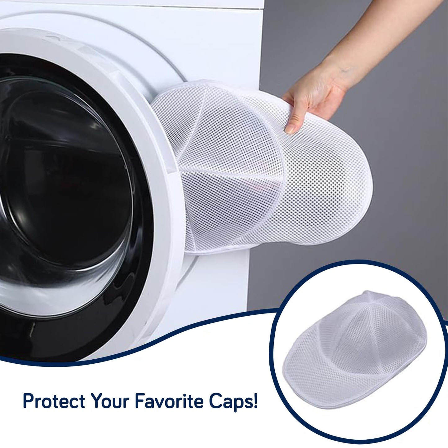 HOKIPO Dual-Layer Mesh Cap Laundry Wash Bag for Washing Machine