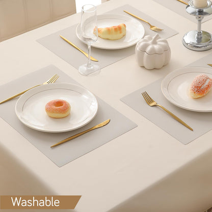 PP Waterproof Dining Table Mat, Beige