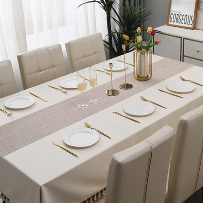 PVC Table Runner, Beige