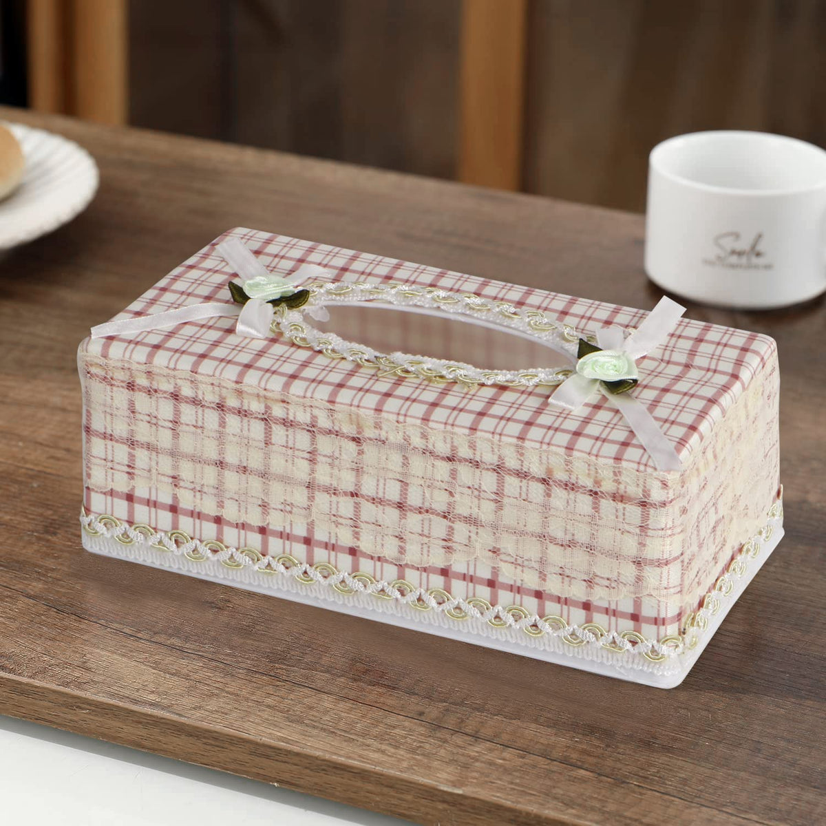 Plastic Tissue Paper Holder, Off-white