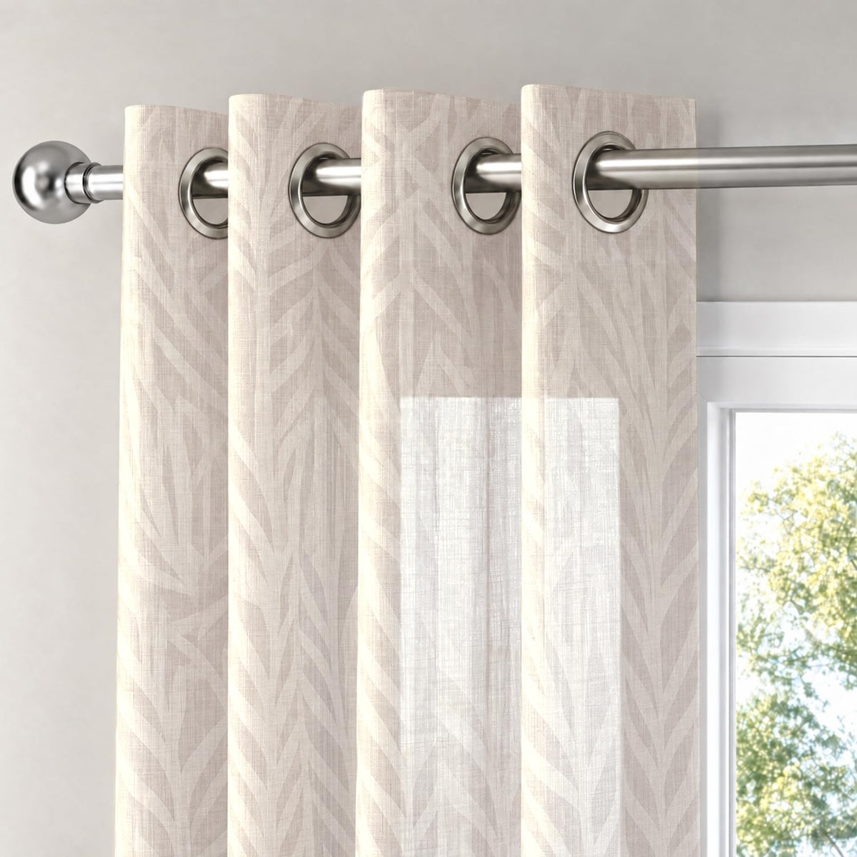 HOKIPO Petal Breeze Sheer Curtains, 7 Feet Long - Lavender Grace - image 6