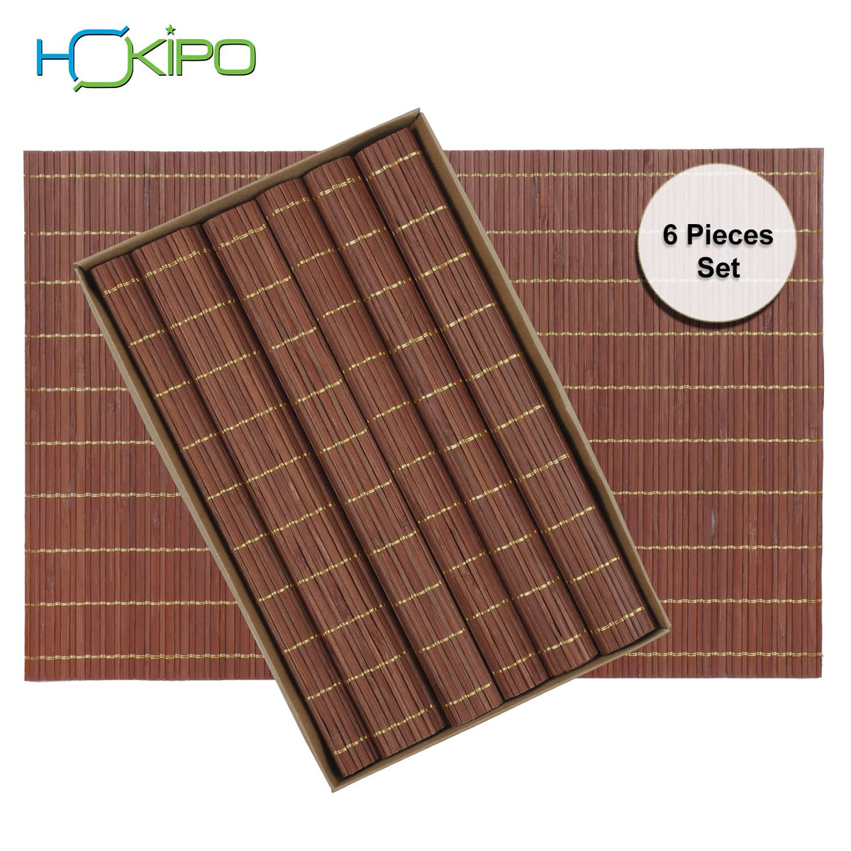 buy cinnamon brown colour bamboo placemat set of 6
