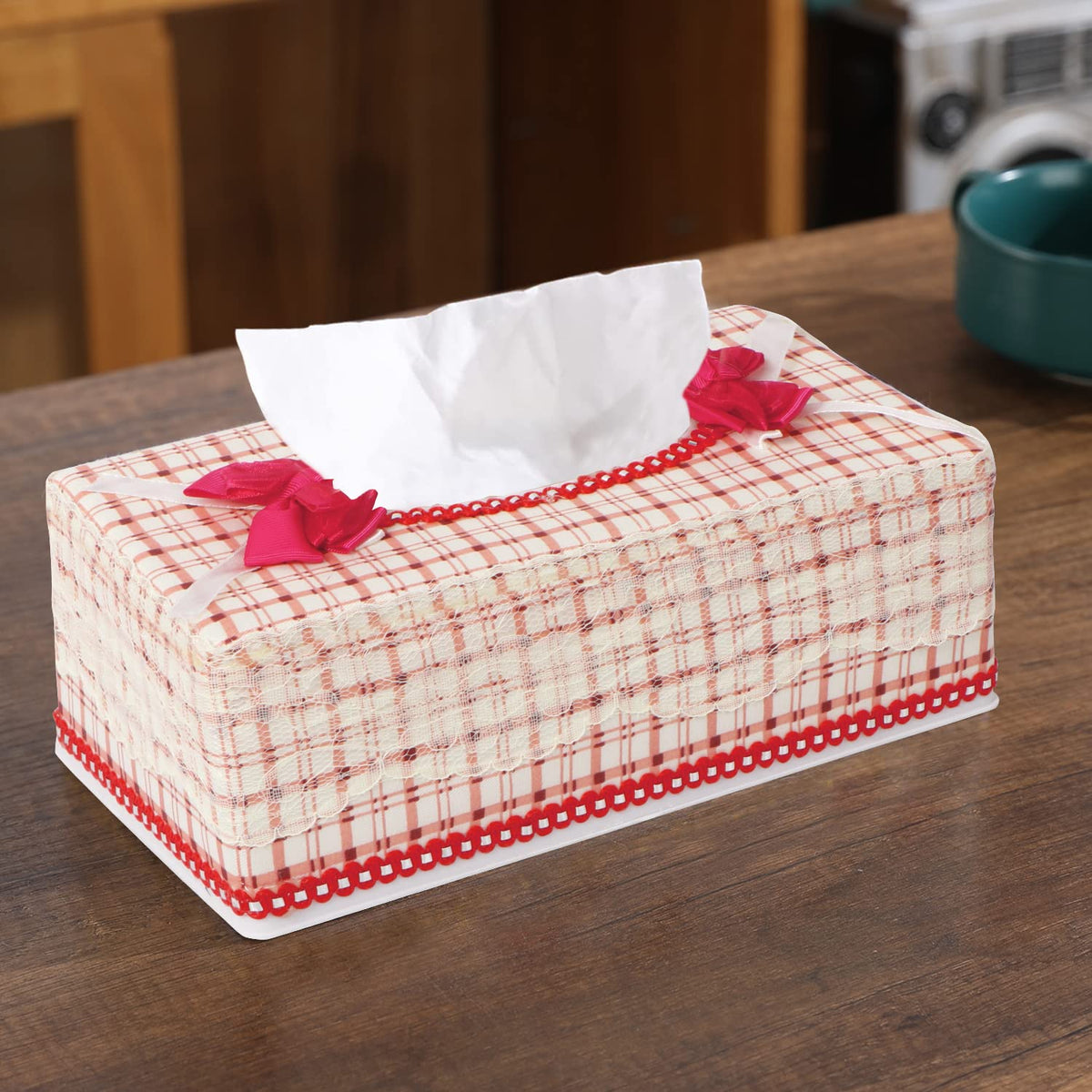 Plastic Tissue Paper Holder, Red