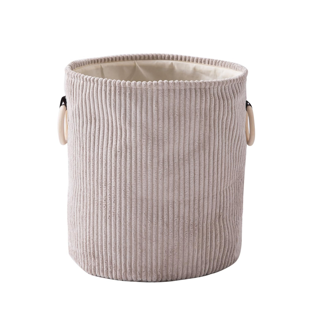 Folding Laundry Bag for Clothes Hamper, Collapsible Storage Basket, 43 x 35 x 35 cm Cream