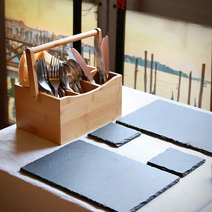 Wooden Cutlery Holder for Kitchen Dining Table Culery Stand Caddy