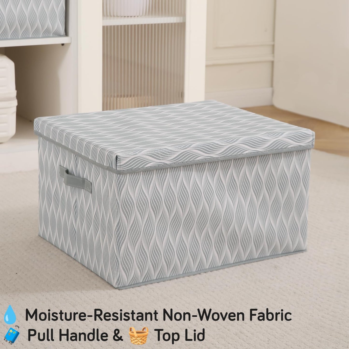Foldable Cloth Storage Box | Wardrobe Organizer with Lid