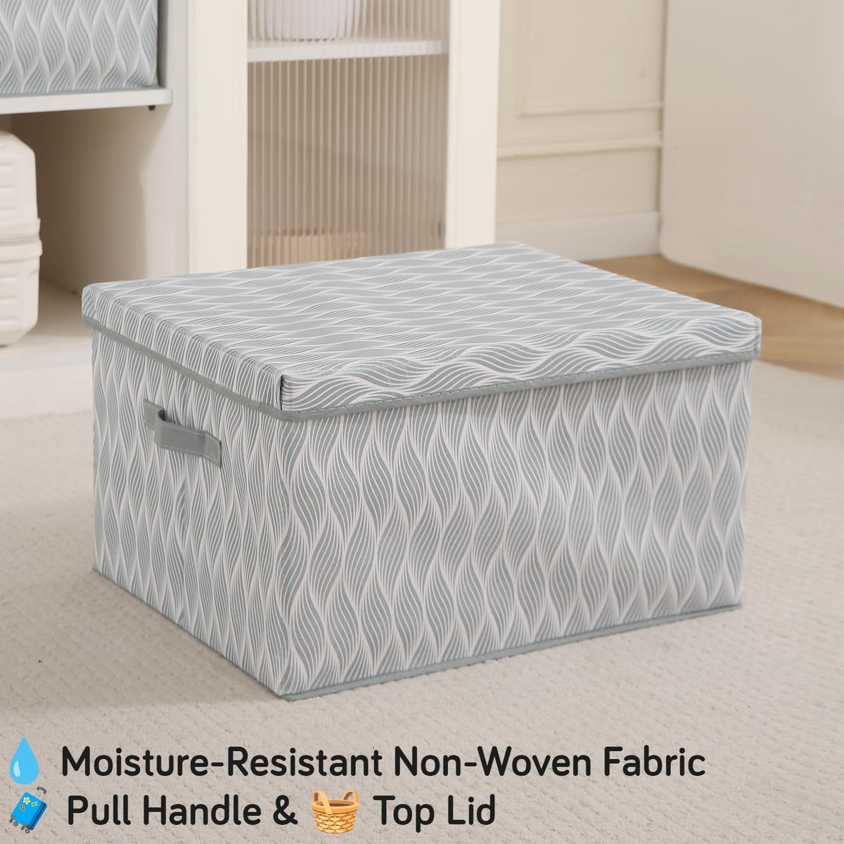 Foldable Cloth Storage Box | Wardrobe Organizer with Lid
