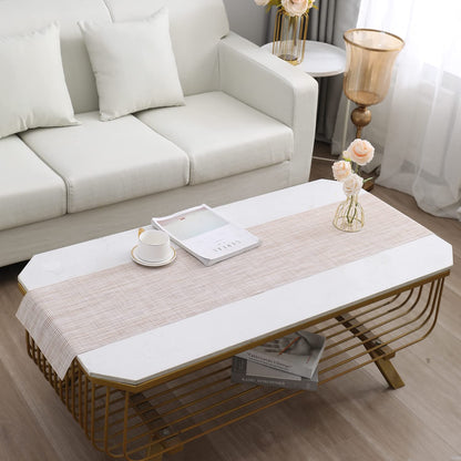 PVC Table Runner, Beige