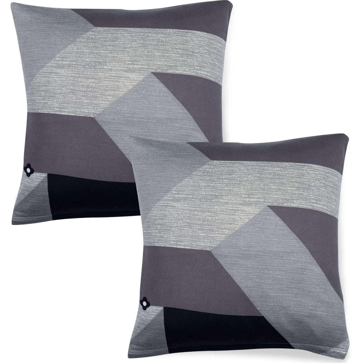 Cute Geometric Grey Printed square pillow covers online