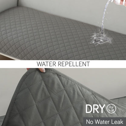 HOKIPO Water Repellent + Waterproof Quick Dry Sofa Seat Mat for 1/2/3 Seater Sofa - Light Grey