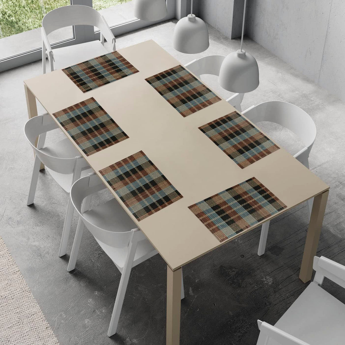 Buy Multicolor bamboo dining table mat set of 6 | Hokipo