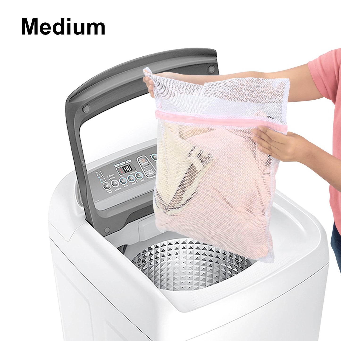 Mesh Laundry Clothes Washing Bag, Pack Of 3