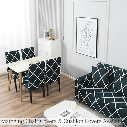 Buy Teal Diamond Matching elastic covers for chairs and sofas