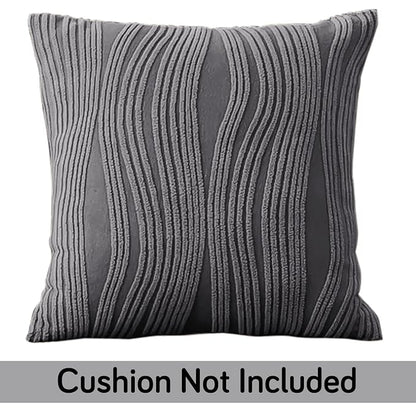Fancy Porpoise Grey Colour Festive Square Zippered Pillow Covers