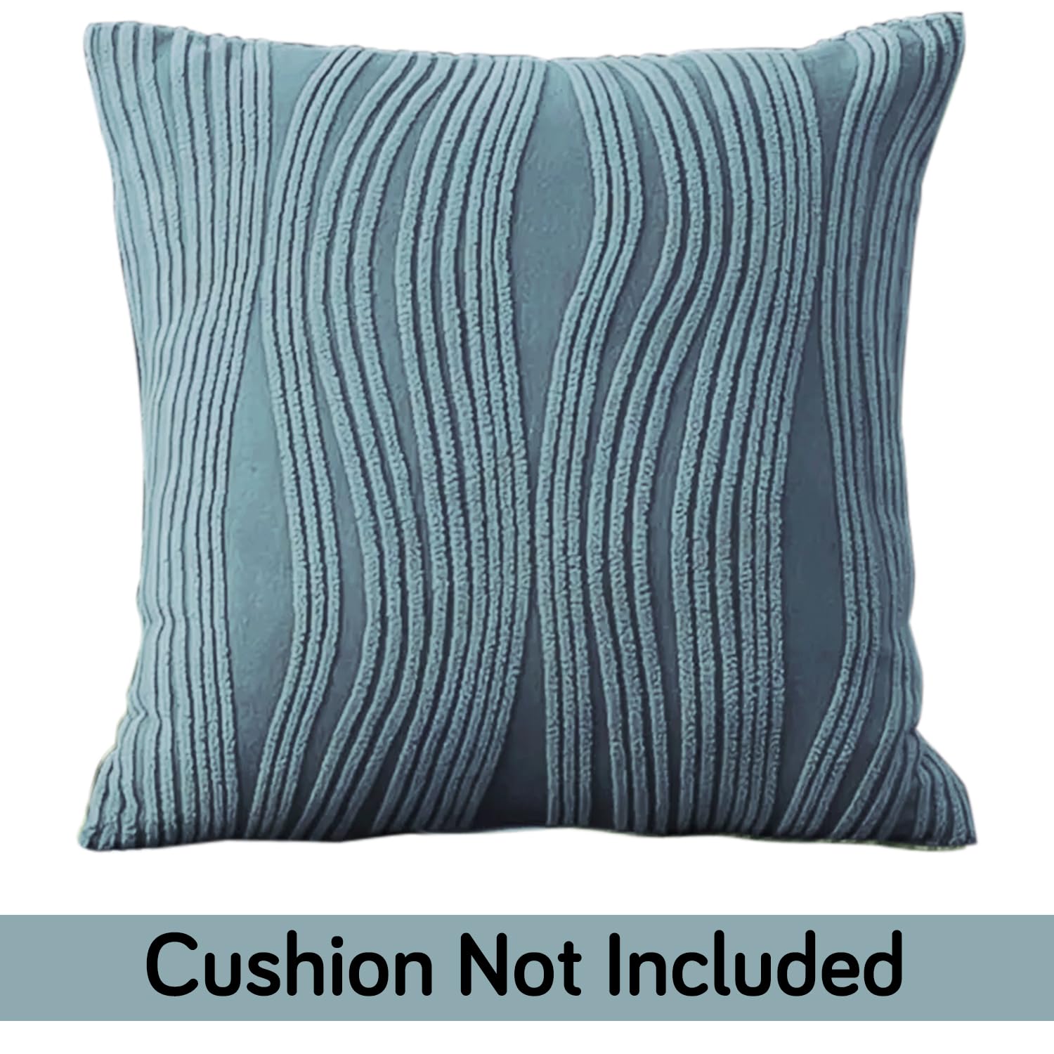 Fancy Sea Blue Colour Festive Square Zippered Pillow Covers