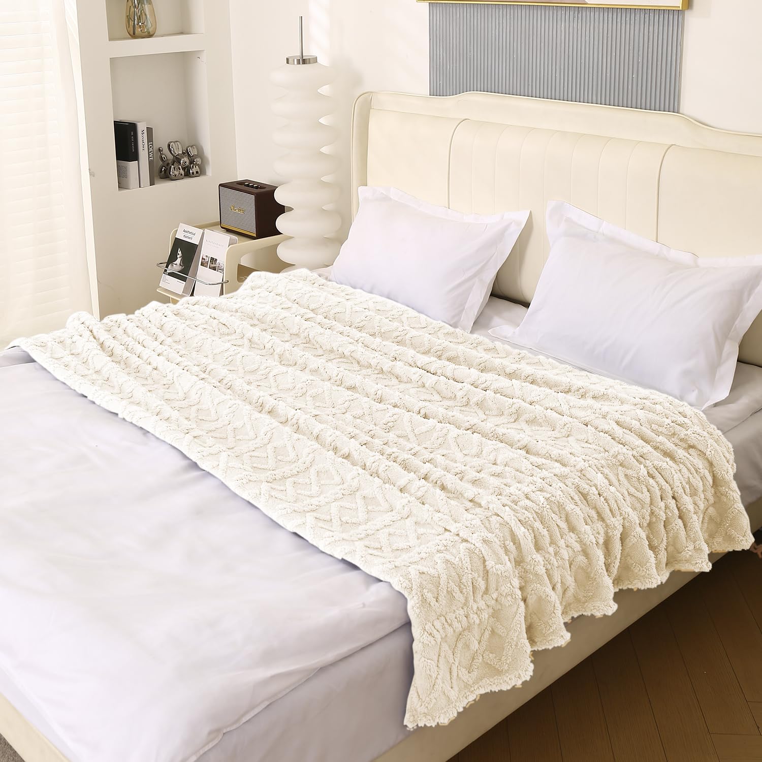 Buy Cream Colour AC Luxury Blanket | HOKIPO