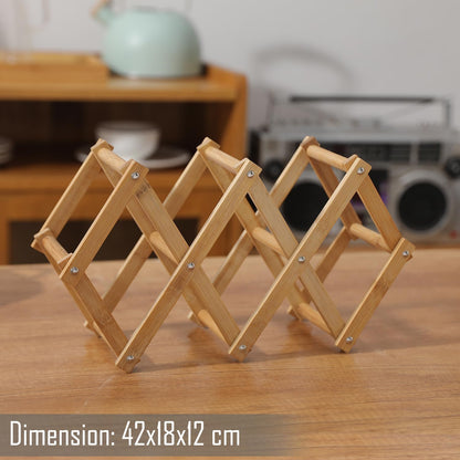 Wooden 5/6 Wine Bottle Display Rack