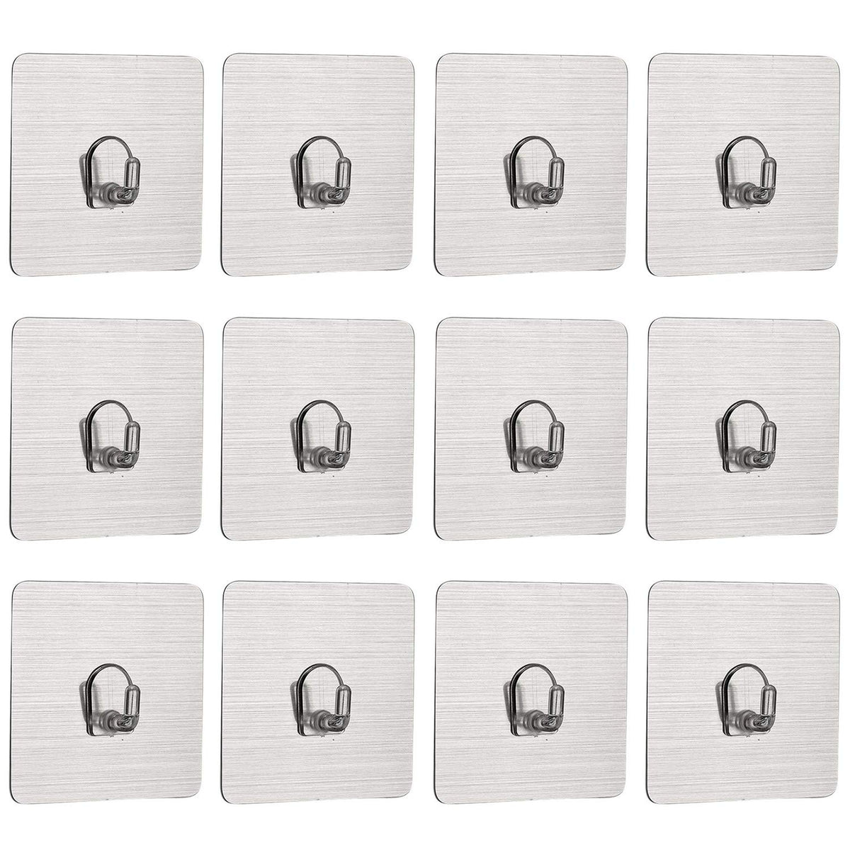 Magic Sticker Series Self Adhesive Hooks, Pack of 6/12 (Load Bearing Capacity of 3 KG Each Hook)