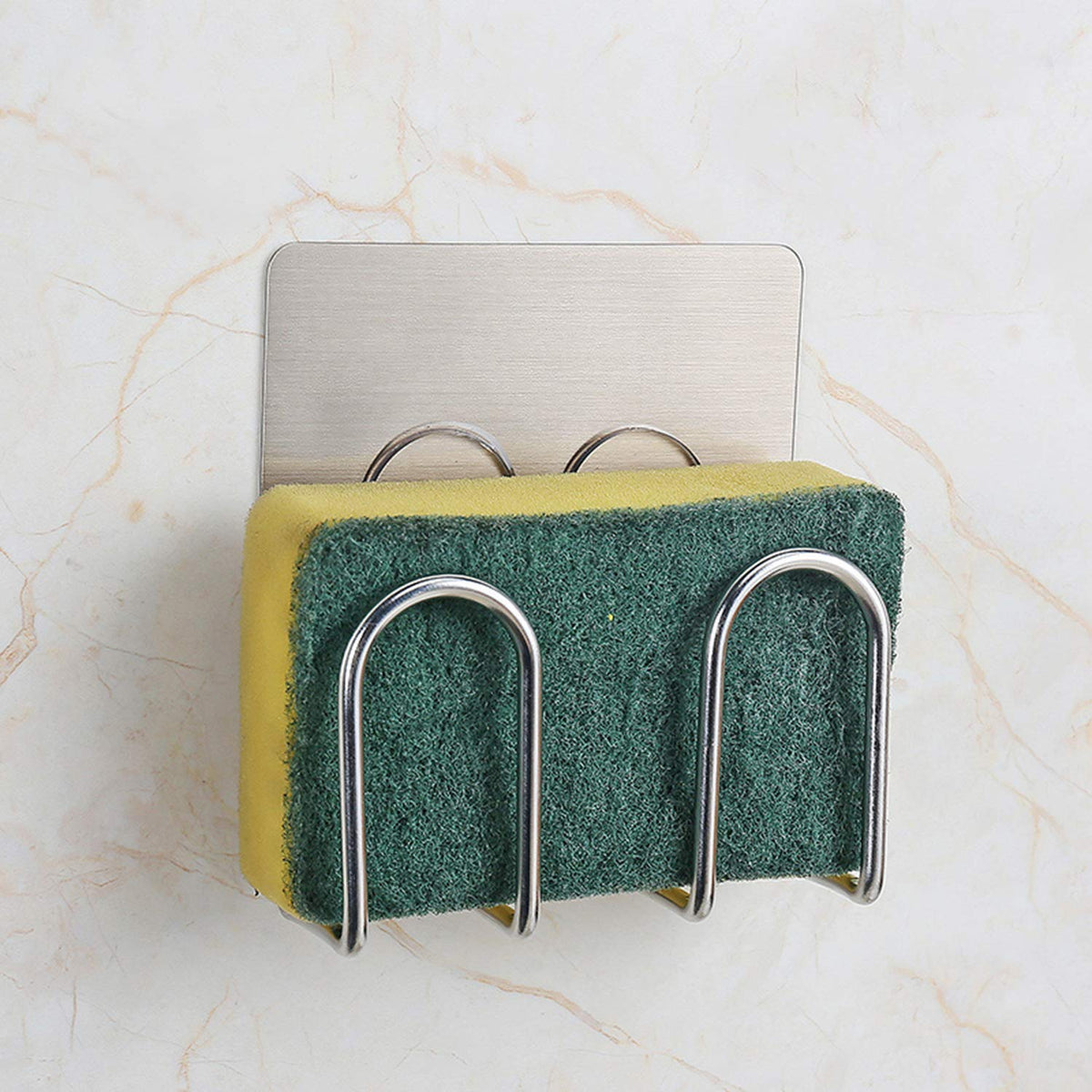 Magic Sticker Series Self Adhesive Stainless Steel Kitchen Scrubber Sponge Holder