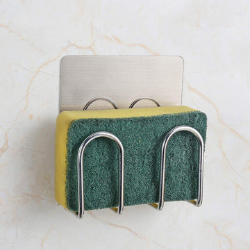 Magic Sticker Series Self Adhesive Stainless Steel Kitchen Scrubber Sponge Holder