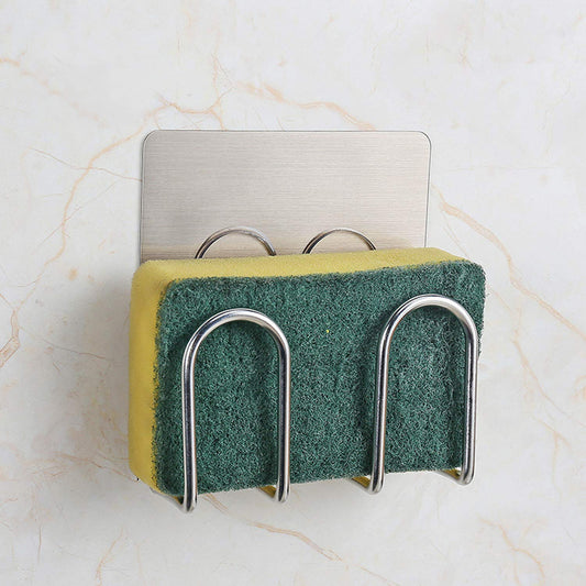 Magic Sticker Series Self Adhesive Stainless Steel Kitchen Scrubber Sponge Holder