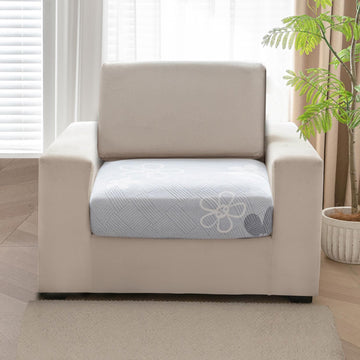 Stretchable Thick Fleece Textured Seat Couch Cushion Cover for 1/2/3 Seater, Blue