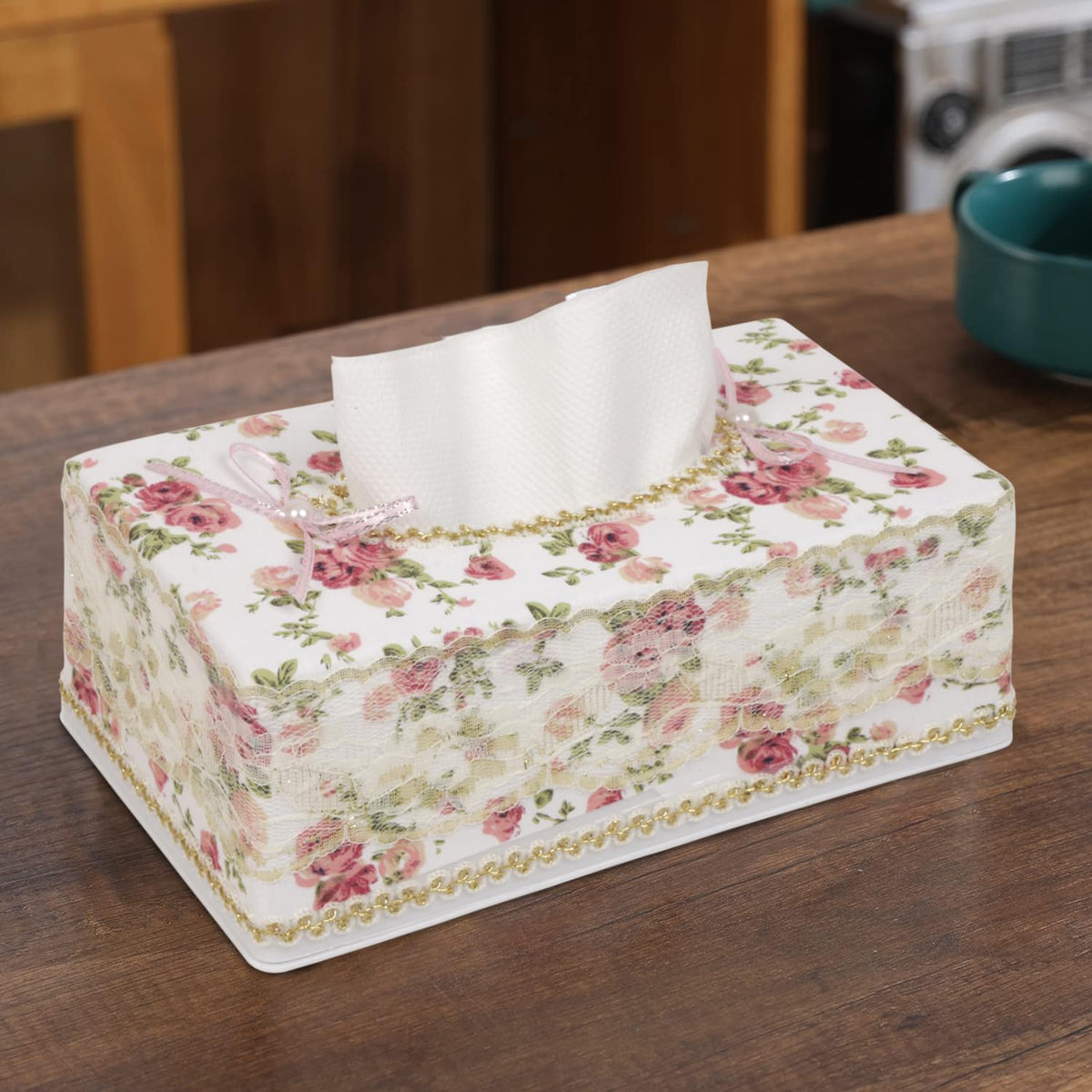 Plastic Tissue Box Holder, Pink
