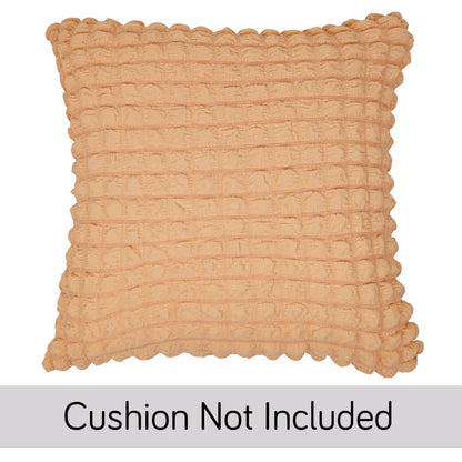 Buy Cute Light Brown Colour Zippered Square Sofa Pillow Covers Online