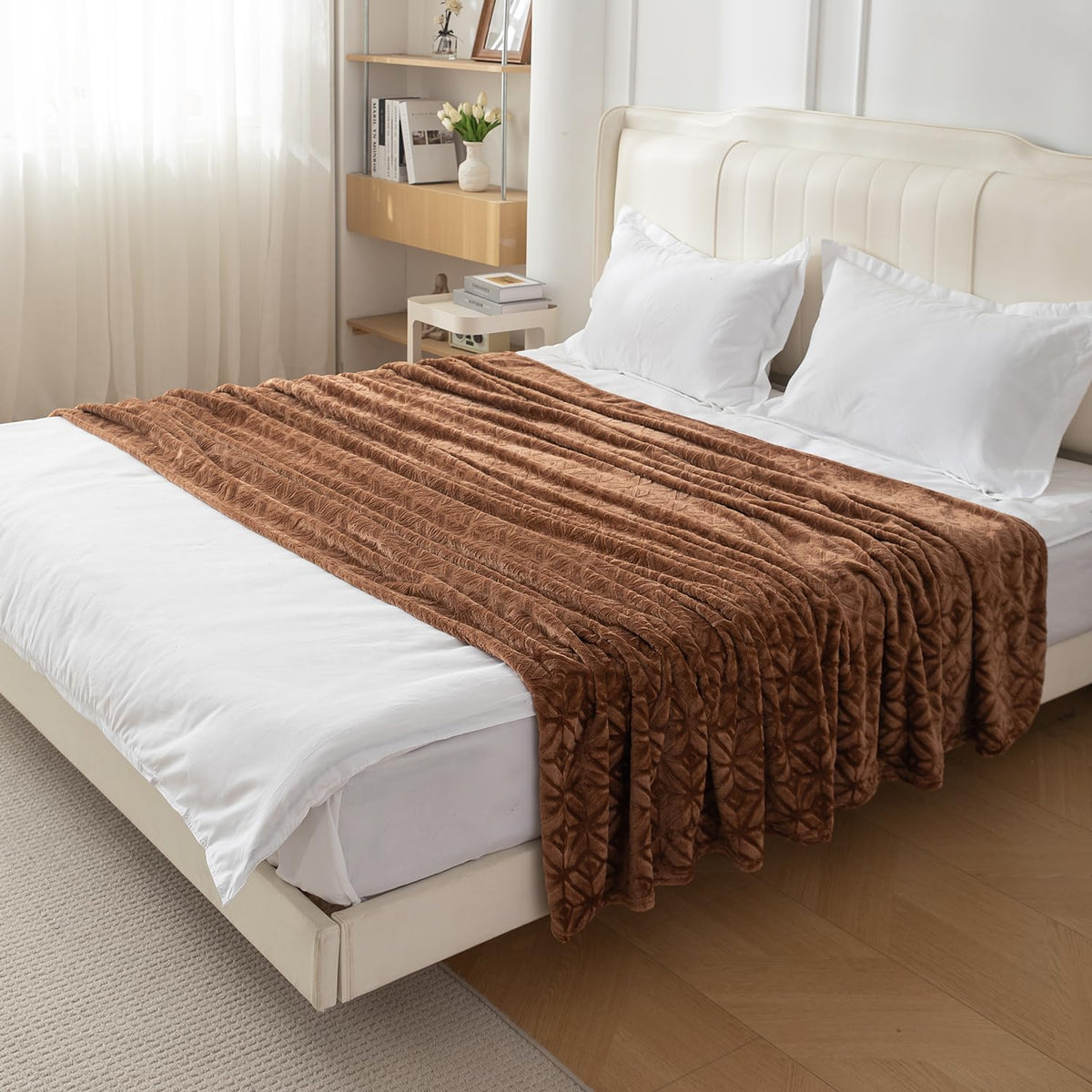 Buy Brown Colour AC Blanket Double Bed | HOKIPO
