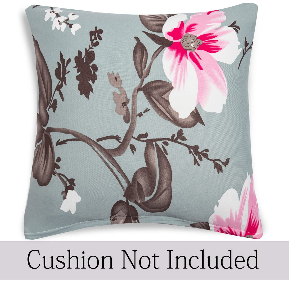 Fancy Bluish Grey Floral print zippered pillow covers online