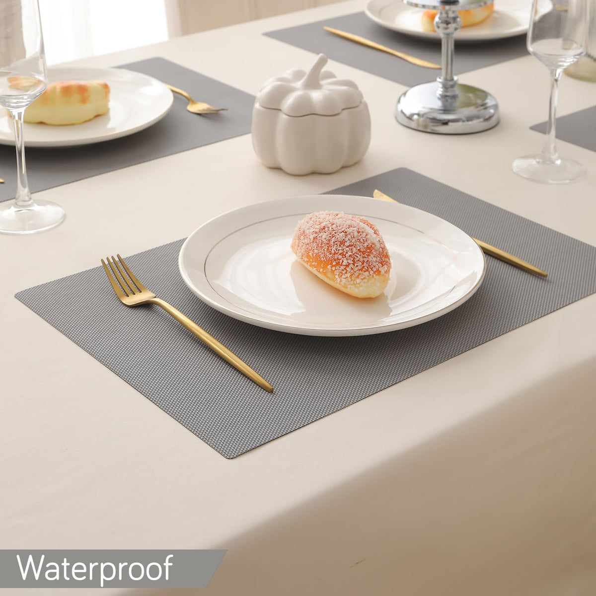 Buy light grey pp waterproof placemat | HOKIPO