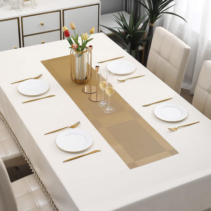 PVC Table Runner for Dinner and Coffee Table, Gold