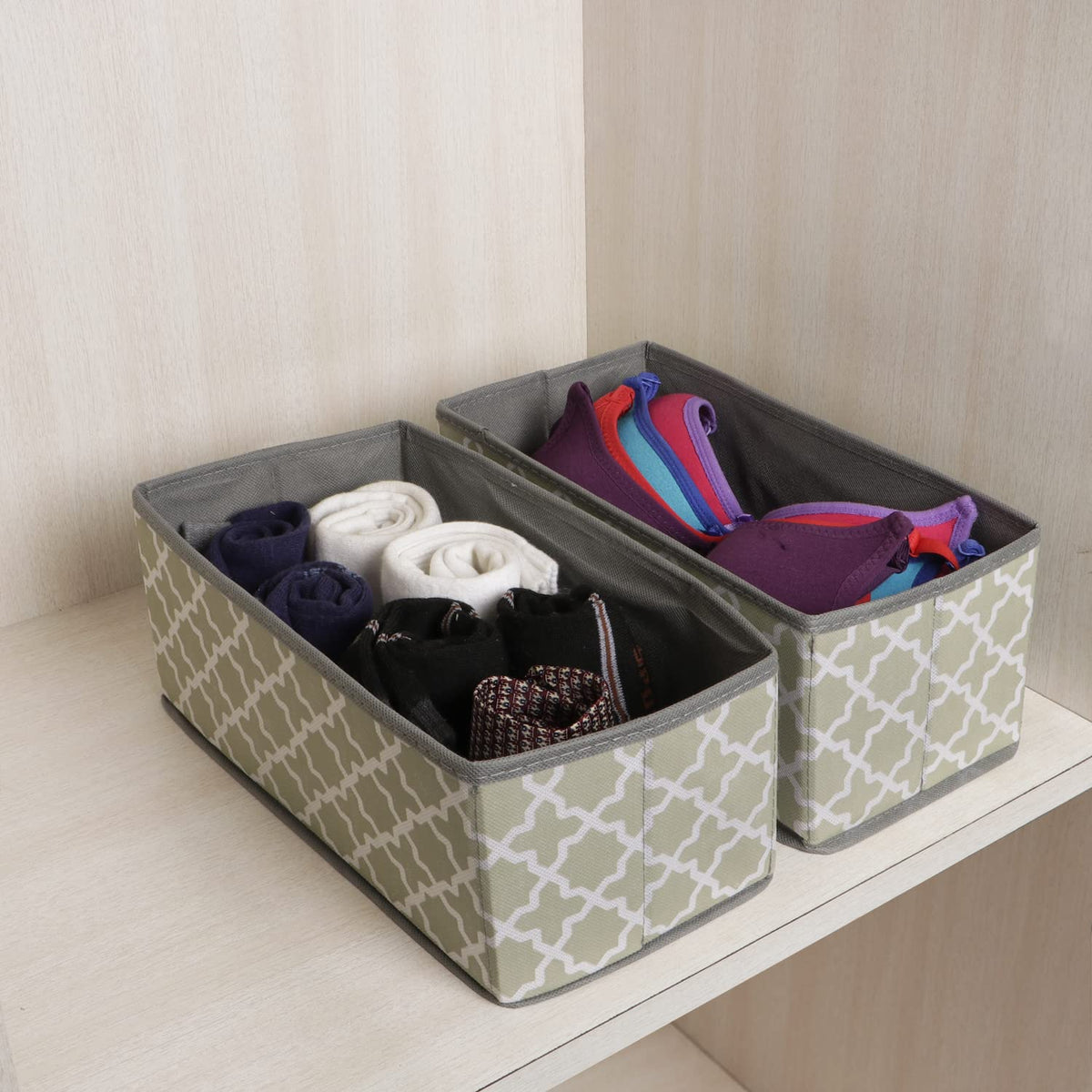 Foldable Storage Basket Bins Closet Wardrobe Organizer