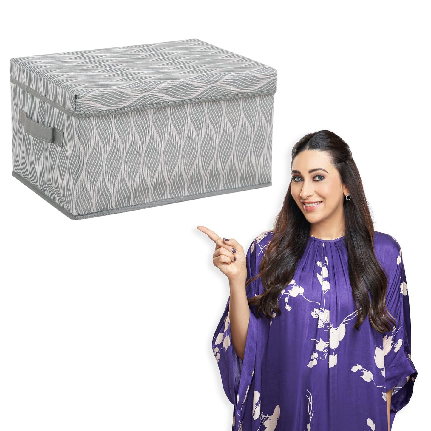 Foldable Cloth Storage Box | Wardrobe Organizer with Lid