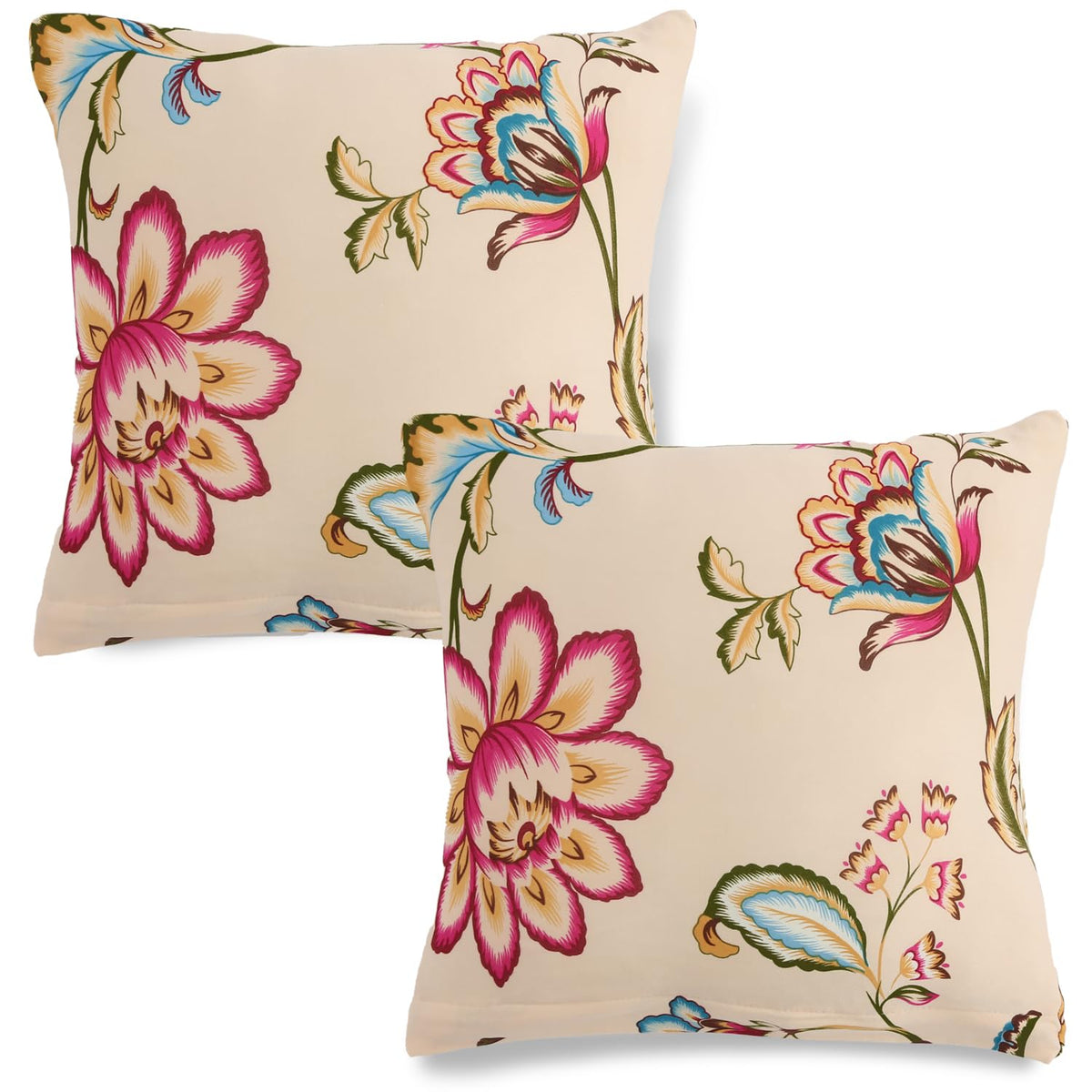 Best Beach Beige Dahlia Floral square cushion cover online