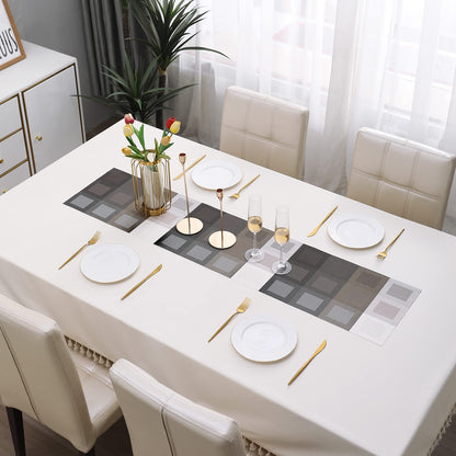 PVC Table Runner Dinner and Coffee Table, 30x135 cm, Gradient Brown