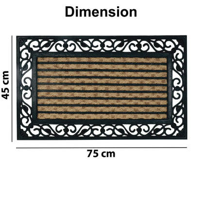 Natural Coco Coir Rubber Doormats for Home Entrance, 45x75 cm