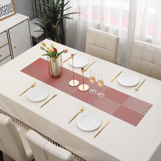 PVC Table Runner, Red