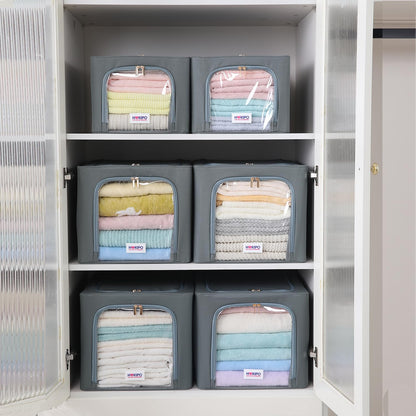 600D Oxford Fabric Wardrobe Organizer for Storage - Grey