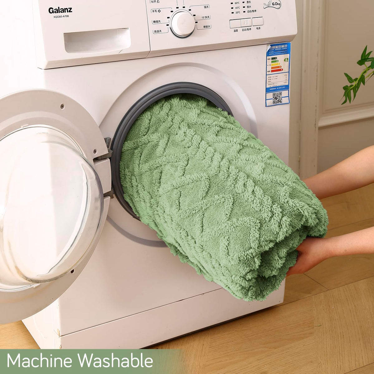 Buy Pistachio Green Colour AC Throw Blanket | Machine Washable | HOKIPO