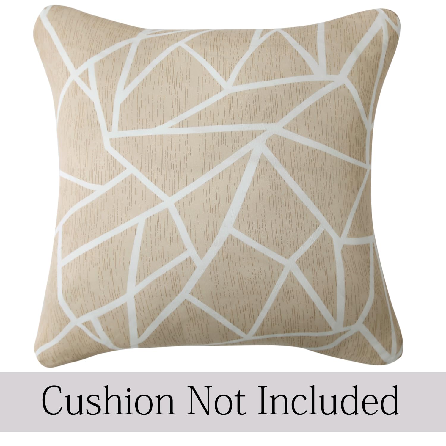 Fancy Beige Abstract Geometry Print zippered cushion cover online