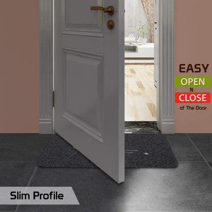 Antislip Rubber Back Dirt Trapper Inside Outside Main Door Mats for Entrance Big Size, 45 x 70 cm, Grey